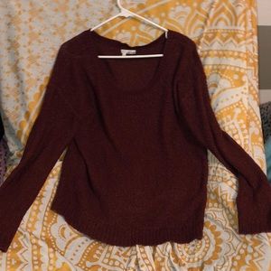Abound burgundy scoop neck sweater